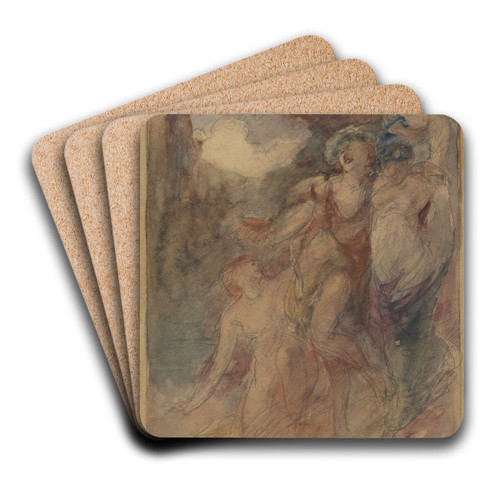 Untitled by Walter Shirlaw Art Drink Coaster set