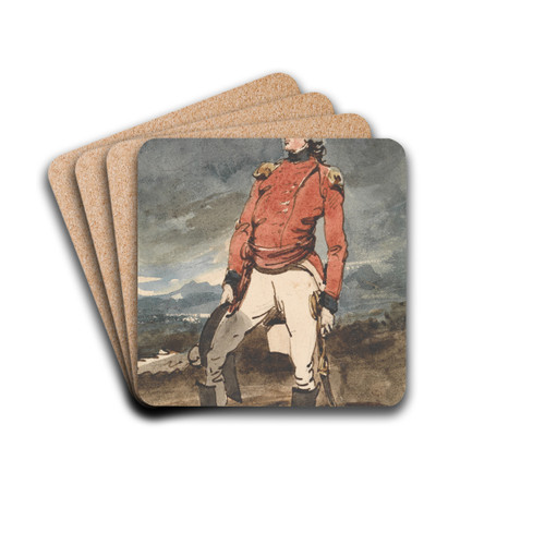 Study for the Portrait of a Military Officer by George Chinnery Drink Coasters - set of 4