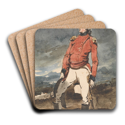 Study for the Portrait of a Military Officer by George Chinnery Art Drink Coaster set