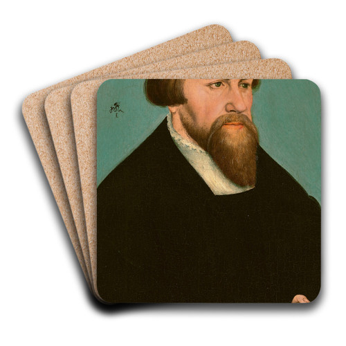 Portrait of Caspar Cruciger (1504-1548) by Lucas Cranach the Younger Art Drink Coaster set Portrait of Caspar Cruciger (1504-1548) by Lucas Cranach the Younger Art Drink Coaster set