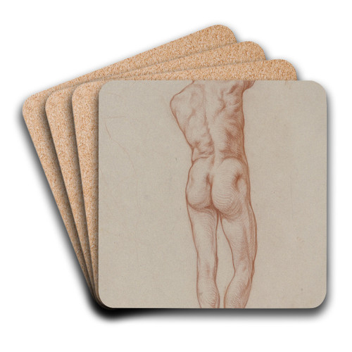 Stehender mnnlicher Akt by Otto Scholderer Art Drink Coaster set