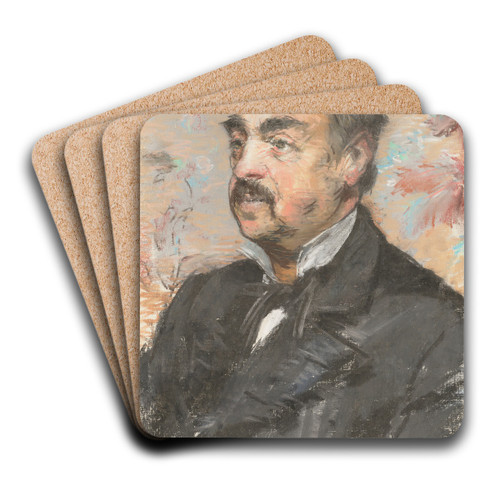 Portrait of Julien de la Rochenoire by douard Manet Art Drink Coaster set