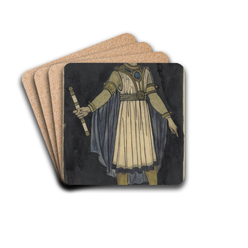 Ontwerp voor kostuum voor Lucifer by Richard Nicolas Roland Holst Drink Coasters - set of 4 Ontwerp voor kostuum voor Lucifer by Richard Nicolas Roland Holst Drink Coasters - set of 4