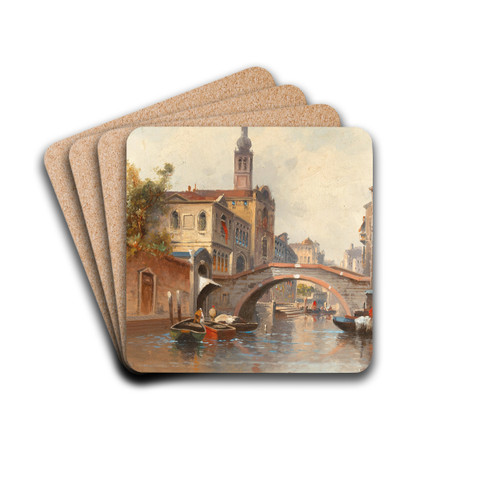 Venice, Canal Reggio by Karl Kaufmann Drink Coasters - set of 4