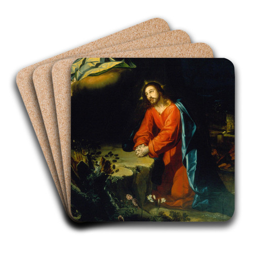 The Prayer in the Garden by Baltasar de Echave Orio Art Drink Coaster set