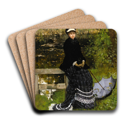 Mlancolie by Ernest-Ange Duez Art Drink Coaster set
