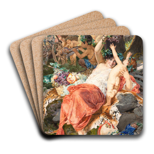 Bacchant by Julius Kronberg Art Drink Coaster set