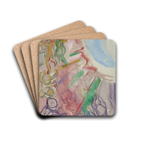 Geniuses in Sun Rays by Edvard Munch Drink Coasters - set of 4
