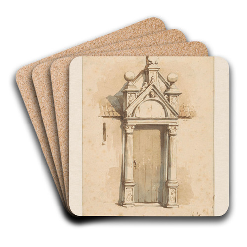 Poortje van het slot te Heemstede by Jan Striening Art Drink Coaster set Poortje van het slot te Heemstede by Jan Striening Art Drink Coaster set