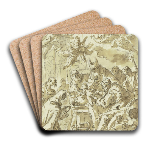 Circumcision of Christ by Gaspare Diziani Art Drink Coaster set