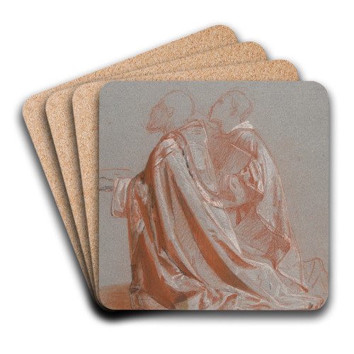 Two Bishops by Isidore Pils Art Drink Coaster set Two Bishops by Isidore Pils Art Drink Coaster set