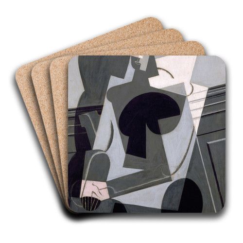 Portrait of Josette Gris by Juan Gris Art Drink Coaster set Portrait of Josette Gris by Juan Gris Art Drink Coaster set