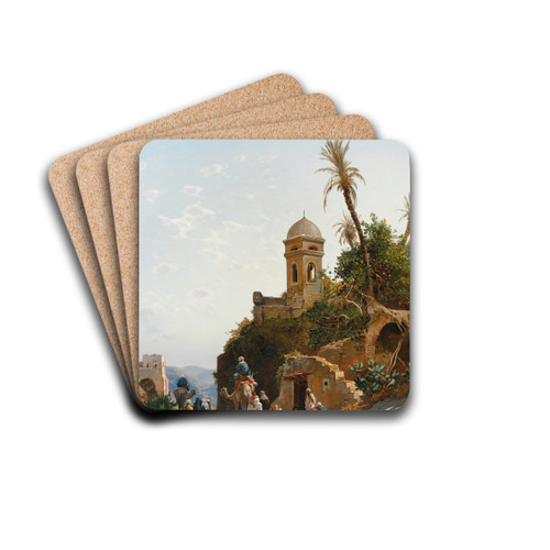 On The Road To Jerusalem by Hermann David Salomon Corrodi Drink Coasters - set of 4 On The Road To Jerusalem by Hermann David Salomon Corrodi Drink Coasters - set of 4