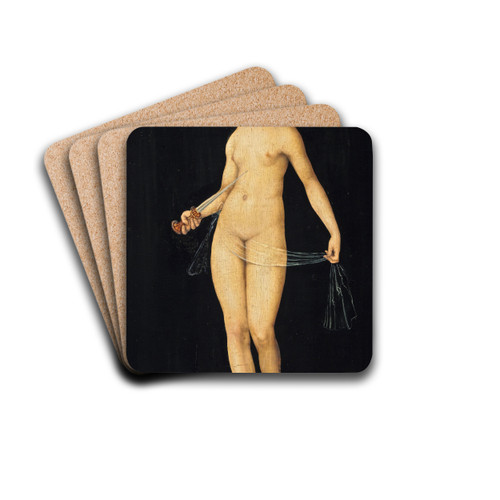 Lucretia by Lucas Cranach the Elder Drink Coasters - set of 4