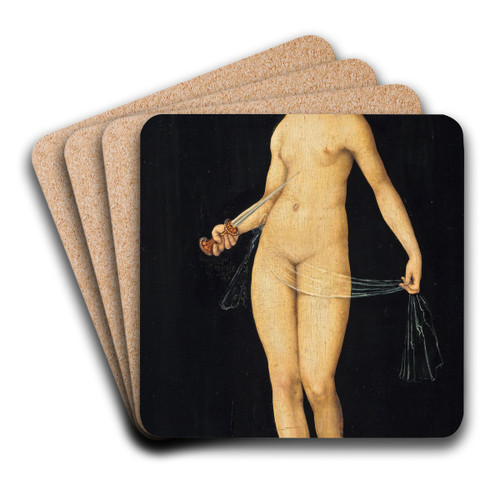 Lucretia by Lucas Cranach the Elder Art Drink Coaster set