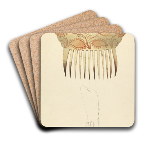 Comb by John H. Tercuzzi Art Drink Coaster set Comb by John H. Tercuzzi Art Drink Coaster set