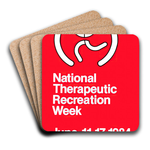 National Therapeutic Recreation Week by National Institutes of Health Art Drink Coaster set