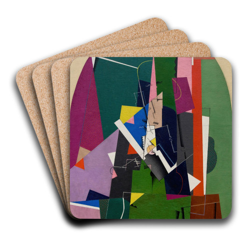 Fugue by Georges Valmier Art Drink Coaster set