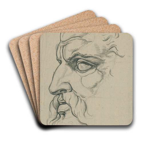 Kop v.d. Mozes (S. Pietro) by David Humbert de Superville Art Drink Coaster set Kop v.d. Mozes (S. Pietro) by David Humbert de Superville Art Drink Coaster set