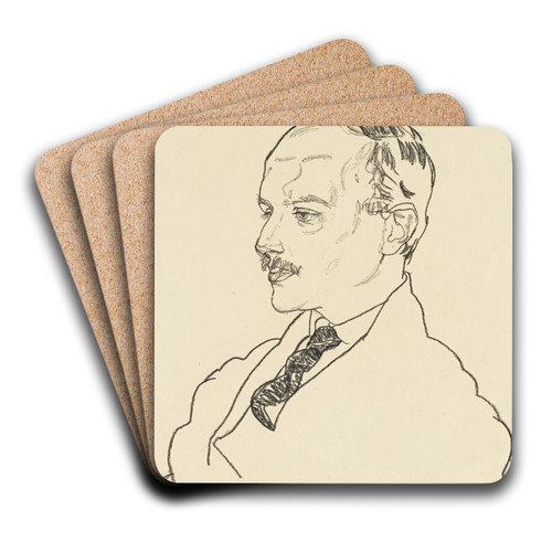 Portrait of Guido Arnot by Egon Schiele Art Drink Coaster set