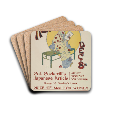 New York Sunday herald. Dec. 8th by Charles Hubbard Woodbury Drink Coasters - set of 4