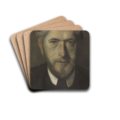 Jens Ferdinand Willumsen. Study for Five Portraits by Vilhelm Hammershi Drink Coasters - set of 4