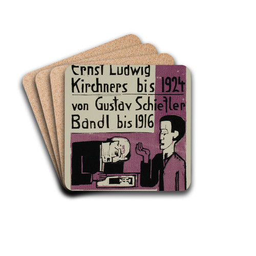 Die Graphik Ernst Ludwig Kirchner bis 1924 by Ernst Ludwig Kirchner Drink Coasters - set of 4