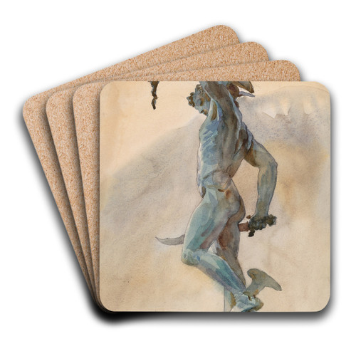 Sketch of Cellini's 'Perseus' by John Singer Sargent Art Drink Coaster set Sketch of Cellini's 'Perseus' by John Singer Sargent Art Drink Coaster set