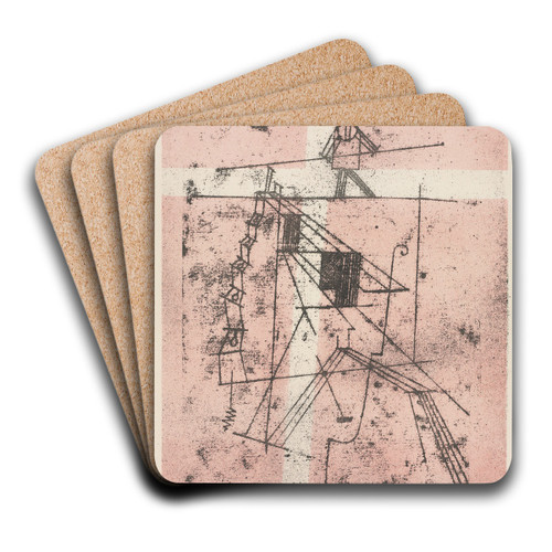 Tightrope Walker by Paul Klee Art Drink Coaster set