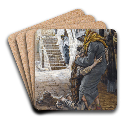 The Return of the Prodigal Son by James Tissot Art Drink Coaster set