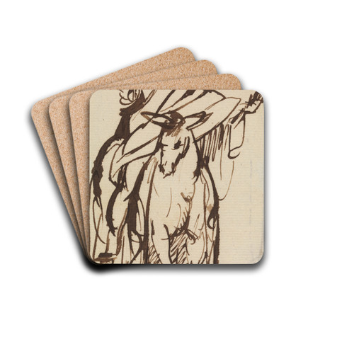 Study For, Christ's Entry into Jerusalem 2 by Benjamin Robert Haydon Drink Coasters - set of 4