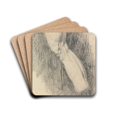 Muscular Study of a Leg by Benjamin Robert Haydon Drink Coasters - set of 4