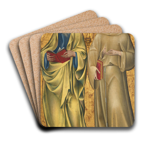 Saints Matthew and Francis by Giovanni di Paolo Art Drink Coaster set