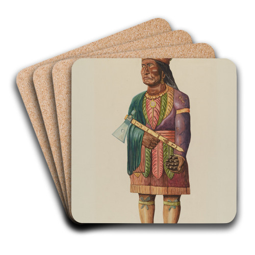 Cigar Store Indian by Einar Heiberg Art Drink Coaster set