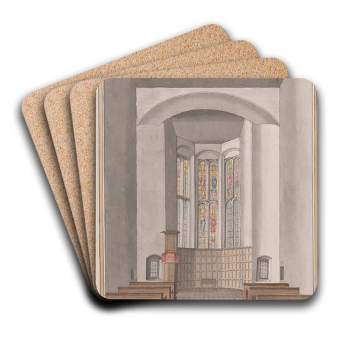 Herstmonceux Castle, East Sussex: The Chapel by James Lambert of Lewes Art Drink Coaster set Herstmonceux Castle, East Sussex: The Chapel by James Lambert of Lewes Art Drink Coaster set