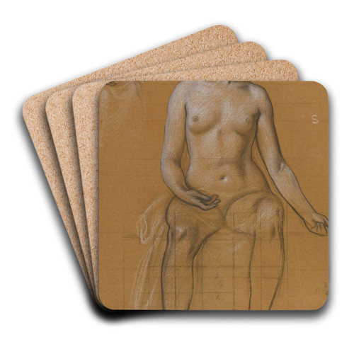 Studies ForThe Singing Priestess In Song by Herbert James Draper Art Drink Coaster set Studies ForThe Singing Priestess In Song by Herbert James Draper Art Drink Coaster set