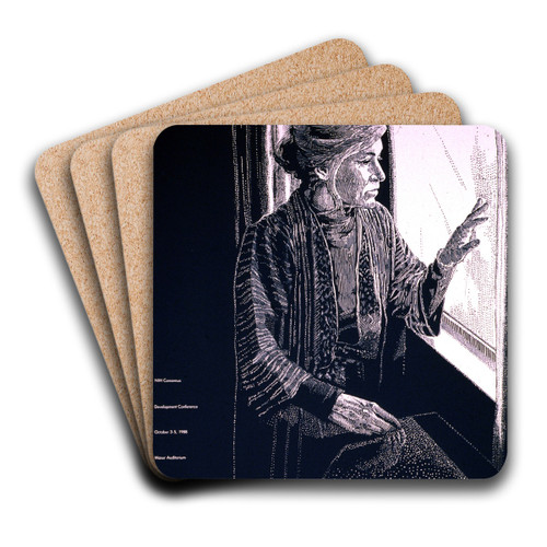 Urinary incontinence in adults by National Institutes of Health Art Drink Coaster set