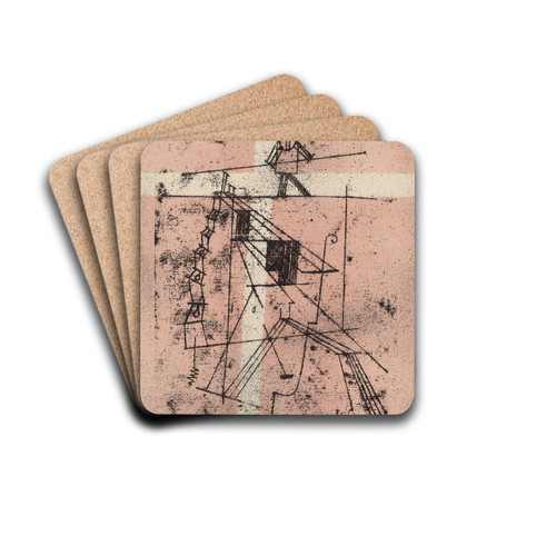 The Tight Rope Walker (Seiltnzer) by Paul Klee Drink Coasters - set of 4
