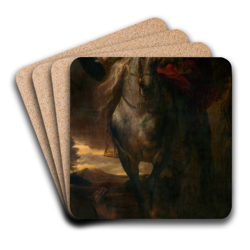 Equestrial Portrait by Anthony van Dyck Art Drink Coaster set