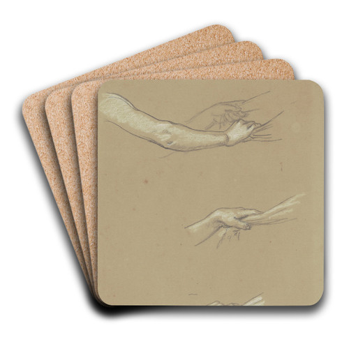 Study for 'The Fates Gathering in the Stars' by Elihu Vedder Art Drink Coaster set