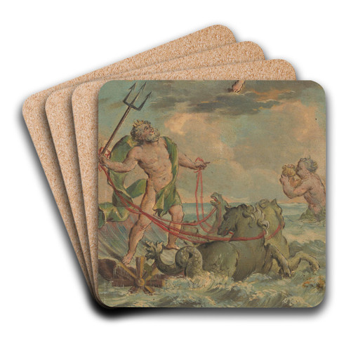 Venus verzoekt Neptunus te verhinderen dat Telemachus zal landen op Ithaca by Rienk Keyert Art Drink Coaster set