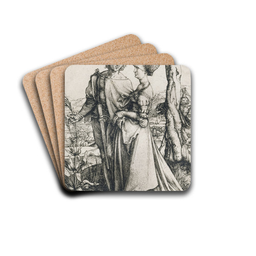 Death and the Lovers by Albrecht Drer Drink Coasters - set of 4 Death and the Lovers by Albrecht Drer Drink Coasters - set of 4