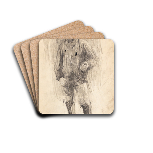 Maalaismies, luonnos by Magnus Enckell Drink Coasters - set of 4