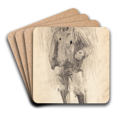 Maalaismies, luonnos by Magnus Enckell Art Drink Coaster set
