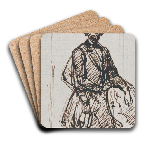 Portrait of a Man by Nicaise De Keyser Art Drink Coaster set Portrait of a Man by Nicaise De Keyser Art Drink Coaster set