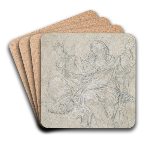 Study for Saint Catherine by Giovanni Odazzi Art Drink Coaster set