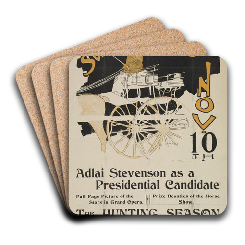 The New York Sunday herald. Nov. 10th. by Charles Hubbard Woodbury Art Drink Coaster set