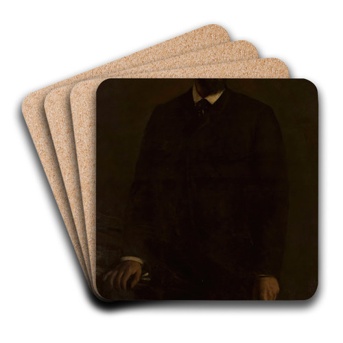 Portrait of Wadysaw Kronenberg (18481892) by Adam Badowski Art Drink Coaster set Portrait of Wadysaw Kronenberg (18481892) by Adam Badowski Art Drink Coaster set