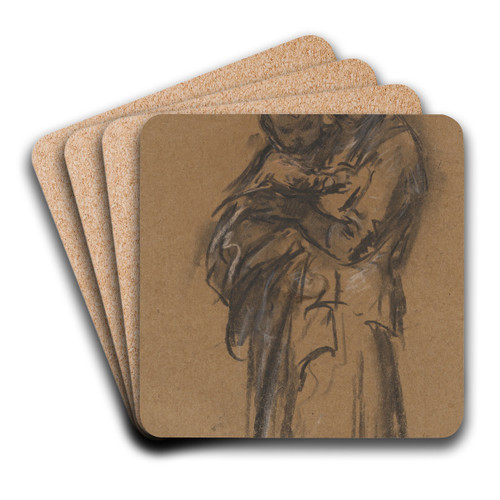 Mutter mit Kind auf dem Arm by Anton Burger Art Drink Coaster set Mutter mit Kind auf dem Arm by Anton Burger Art Drink Coaster set
