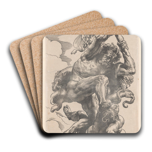 Hercules overcomes Envy by Peter Paul Rubens Art Drink Coaster set